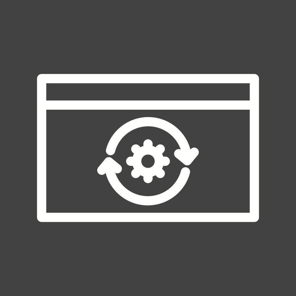 Reverse Engineering Line Inverted Icon vector
