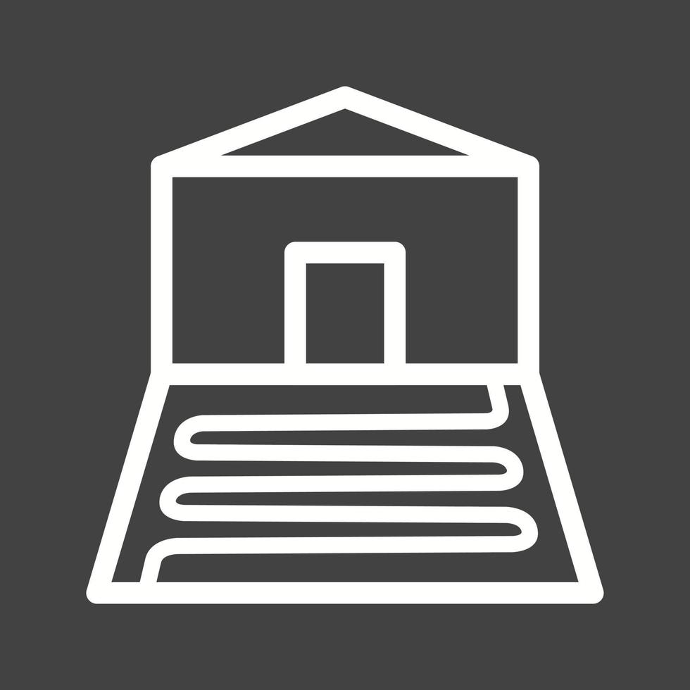 Underfloor Heating Line Inverted Icon vector