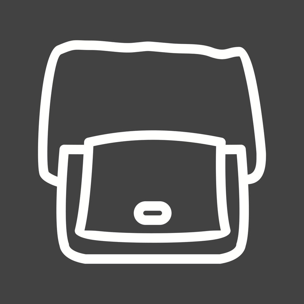 Shoulder Bag Line Inverted Icon vector