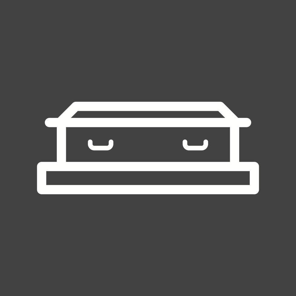 Coffin I Line Inverted Icon vector