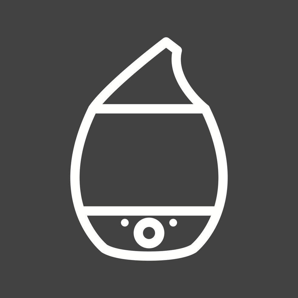 icono invertido de la línea del humidificador de aire vector