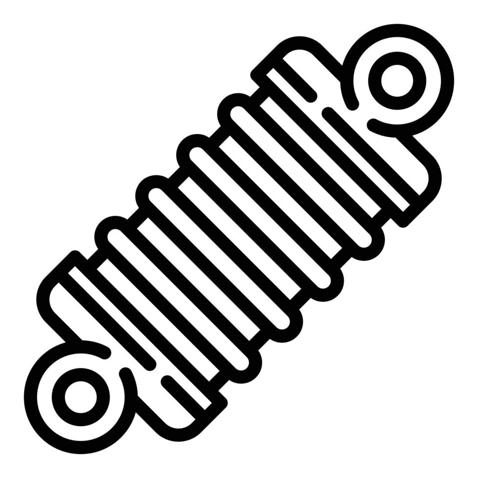 Car spring icon, outline style vector