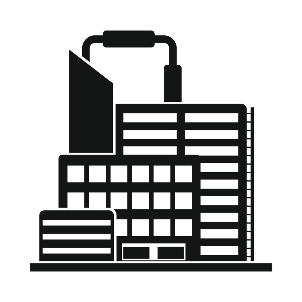 Oil refinery or chemical plant icon vector