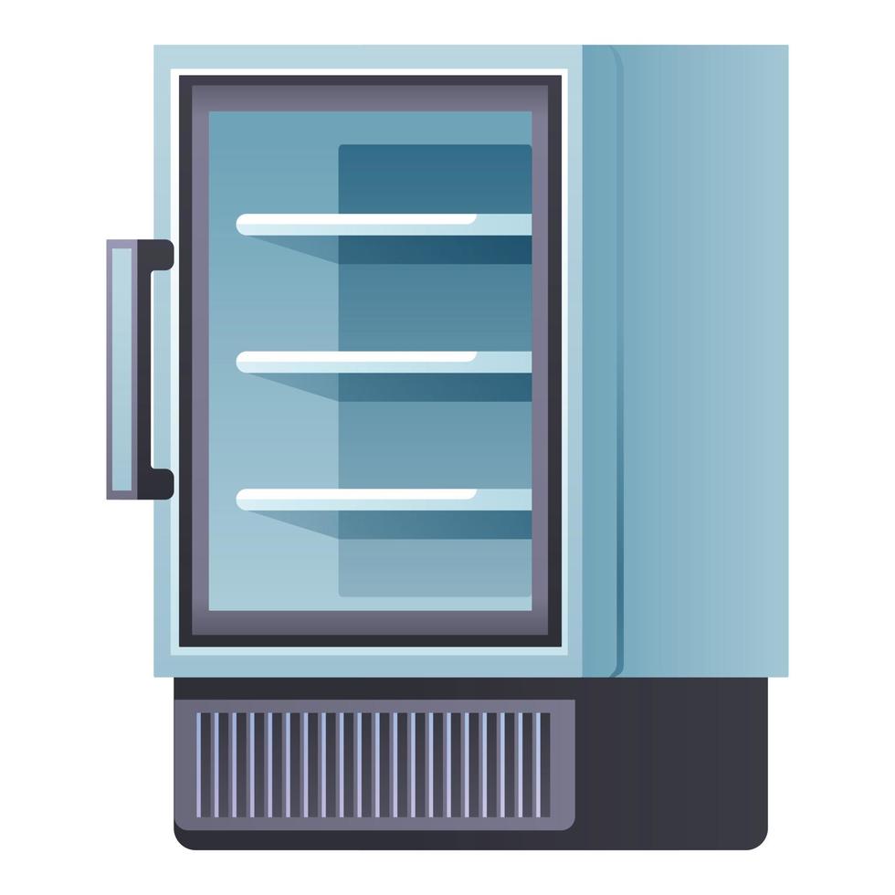 Hotel drink fridge icon, cartoon style vector