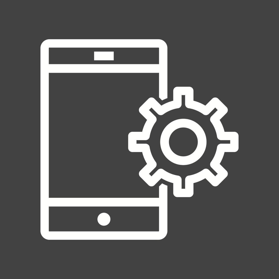 Device Settings Line Inverted Icon vector