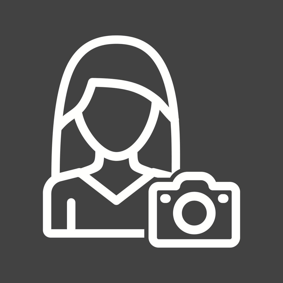 Photographer Line Inverted Icon vector