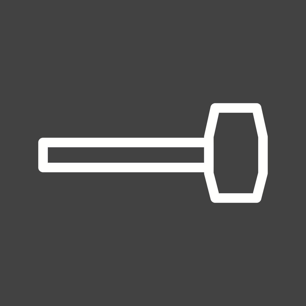 Mallet Line Inverted Icon vector