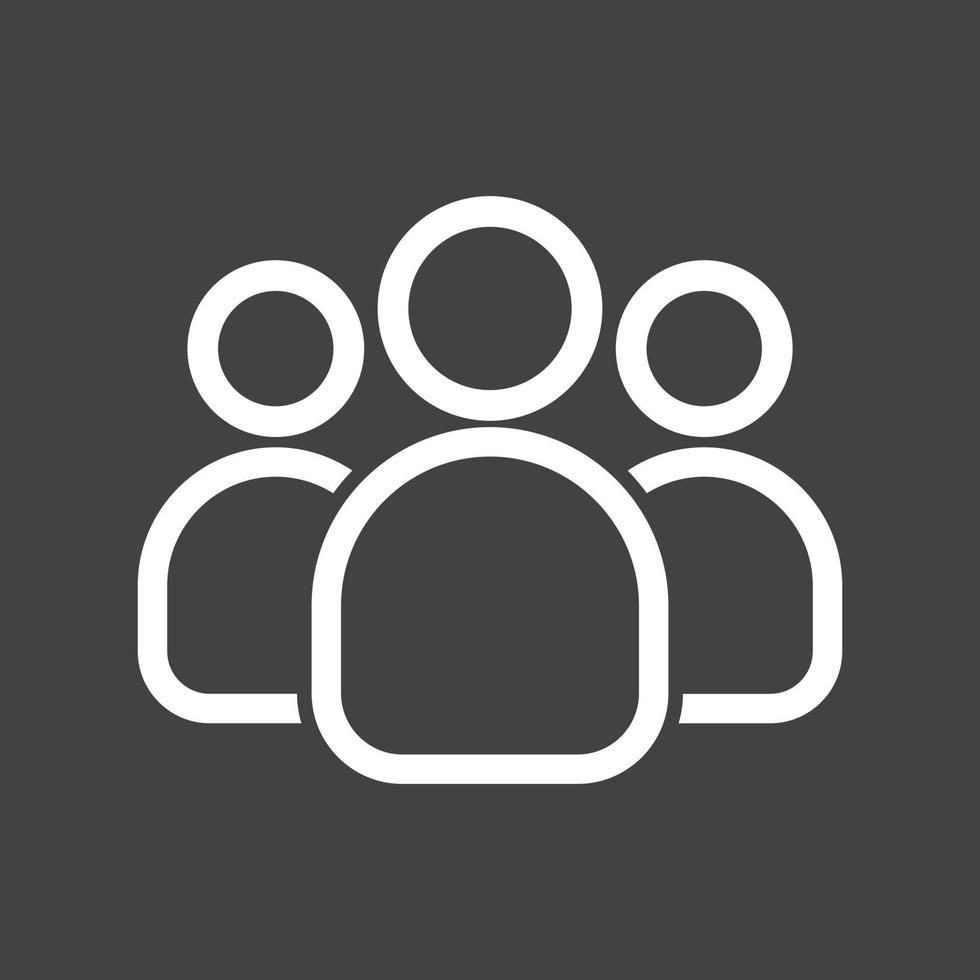 Guests Line Inverted Icon vector