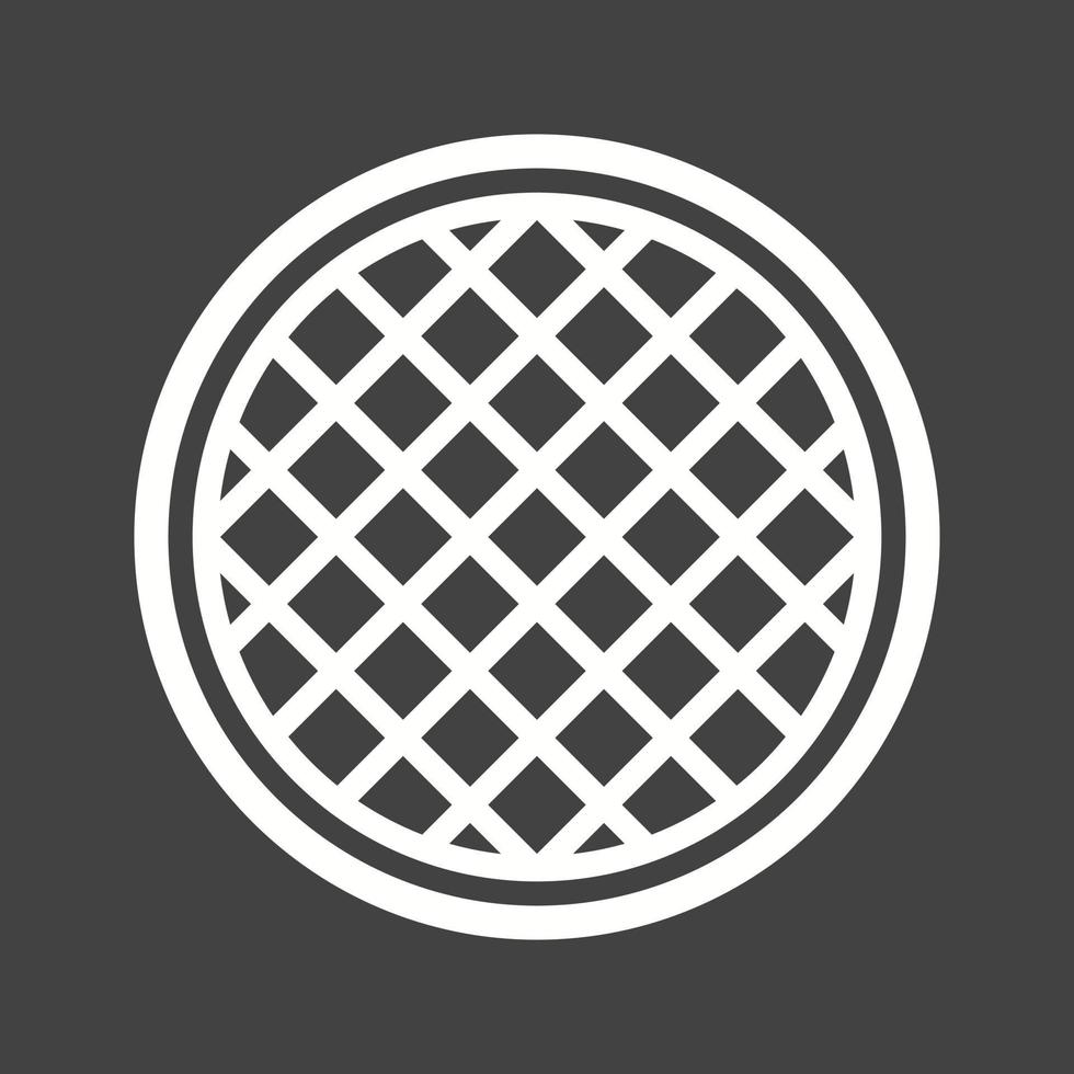 Waffle Line Inverted Icon vector