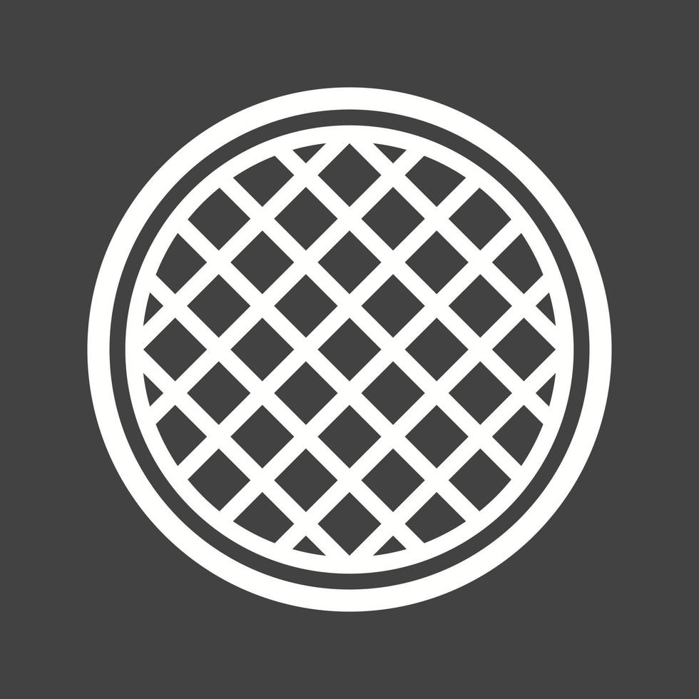 Waffle Line Inverted Icon vector