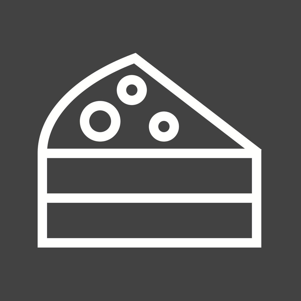 Cake Slice Line Inverted Icon vector