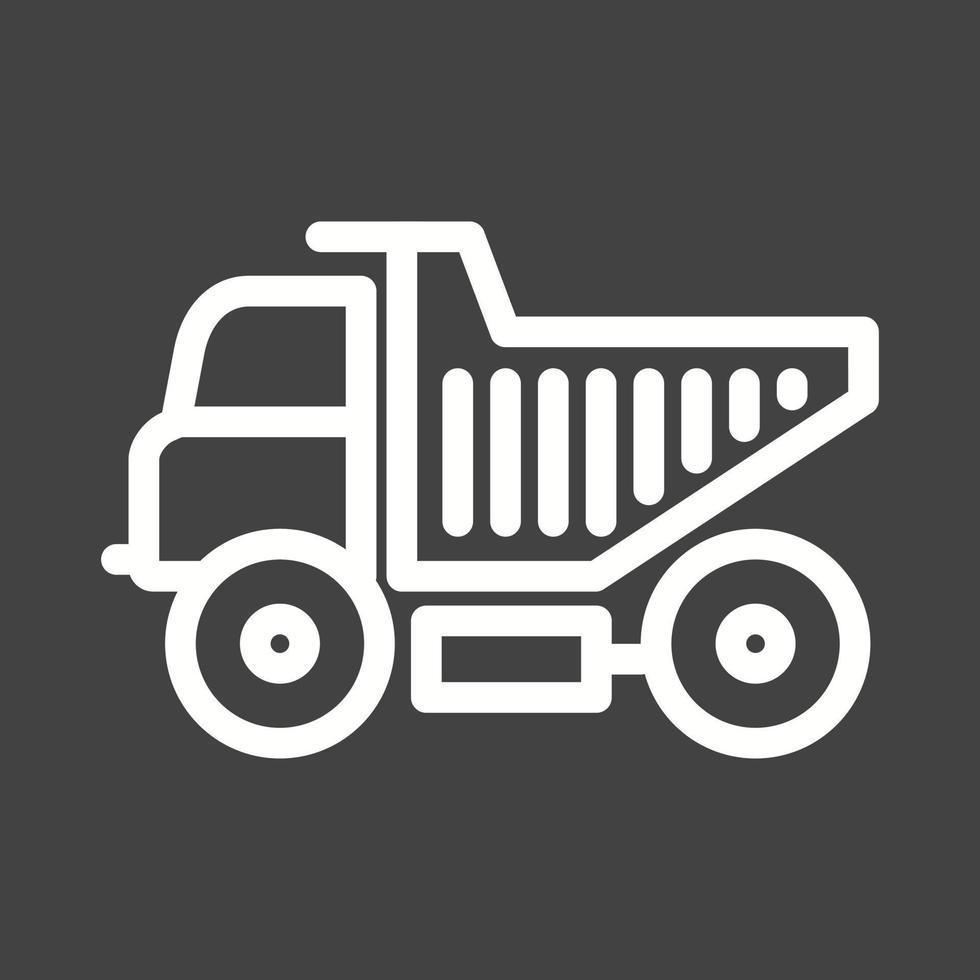 Tipper Line Inverted Icon vector