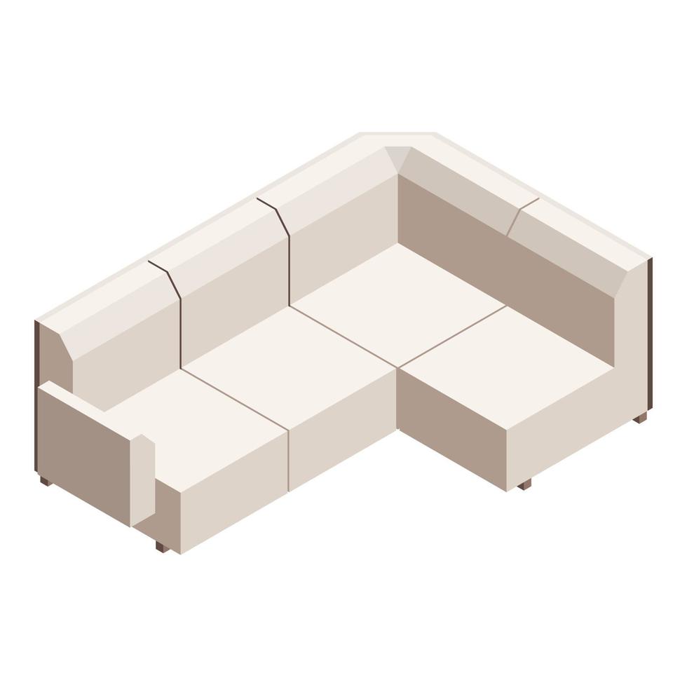 icono de sofá, estilo isométrico vector