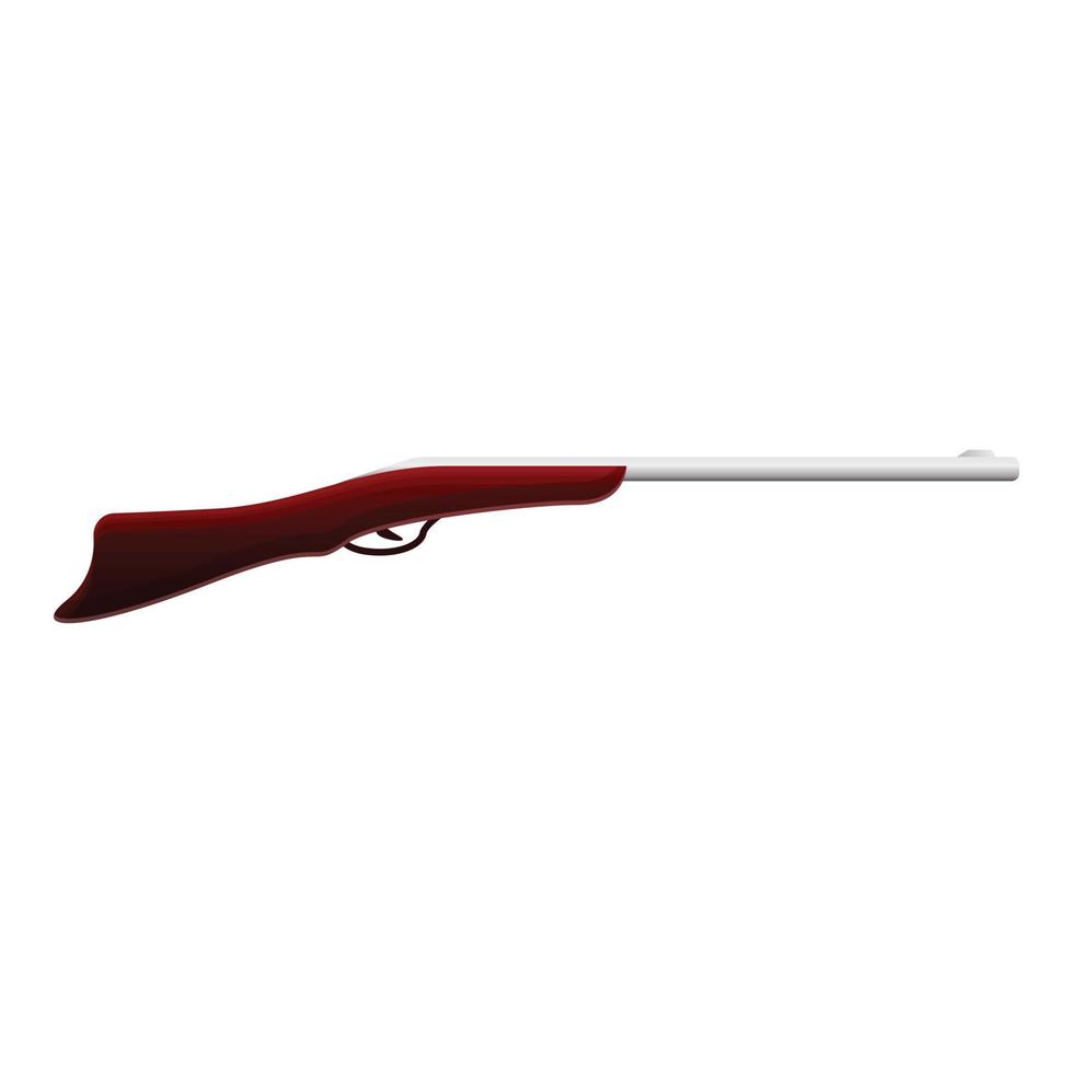 Hunting rifle icon, cartoon style vector