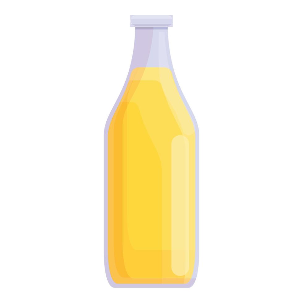 Juice bottle icon, cartoon style vector