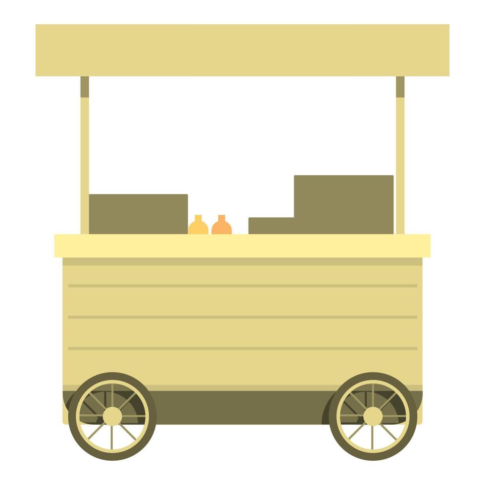 Cart vendor icon cartoon vector. Street food vector
