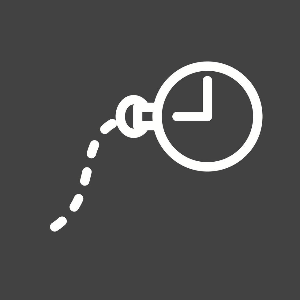 Pocket Watch Line Inverted Icon vector