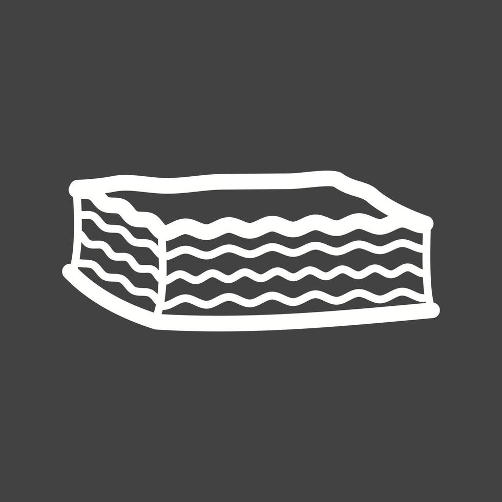 Lasagna Line Inverted Icon vector