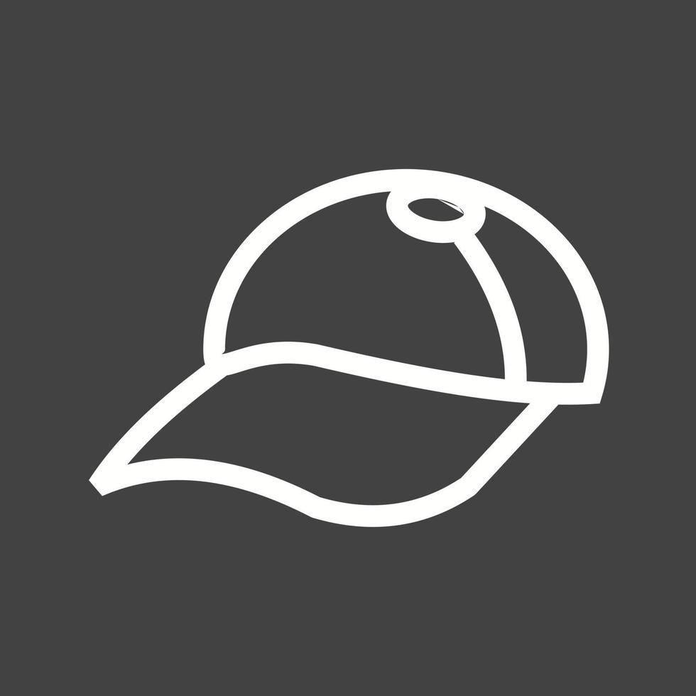 Summer Cap Line Inverted Icon vector