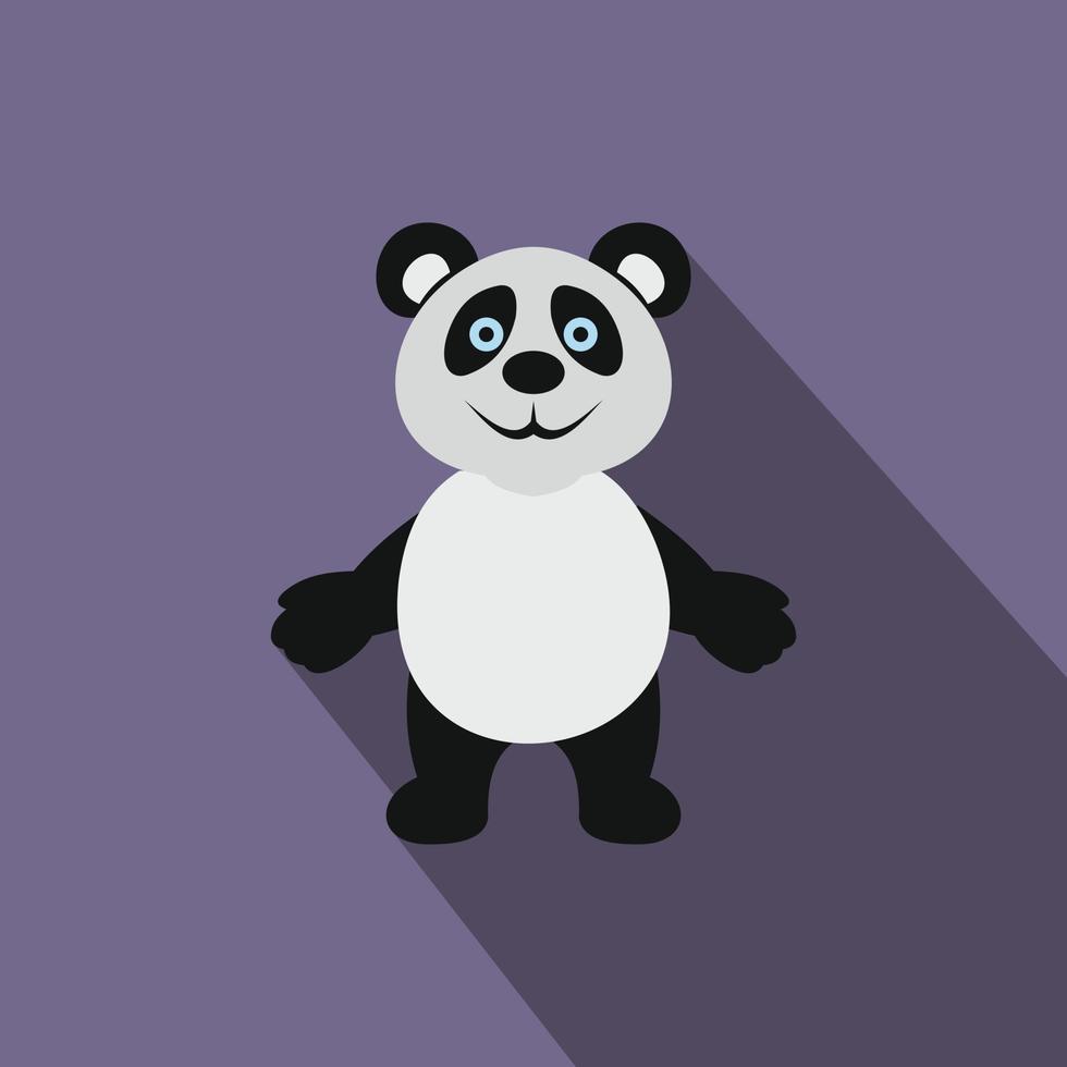 Panda bear icon, flat style 14370797 Vector Art at Vecteezy