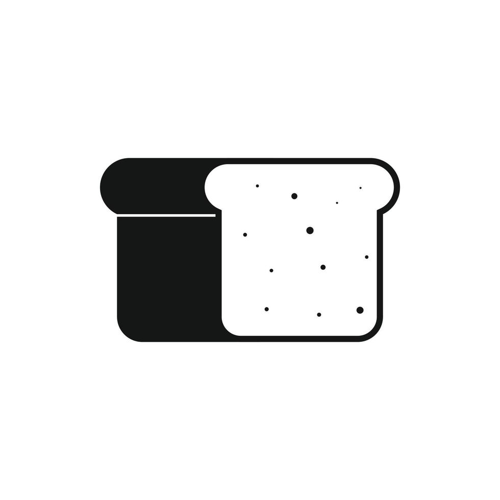 Bread icon in simple style vector