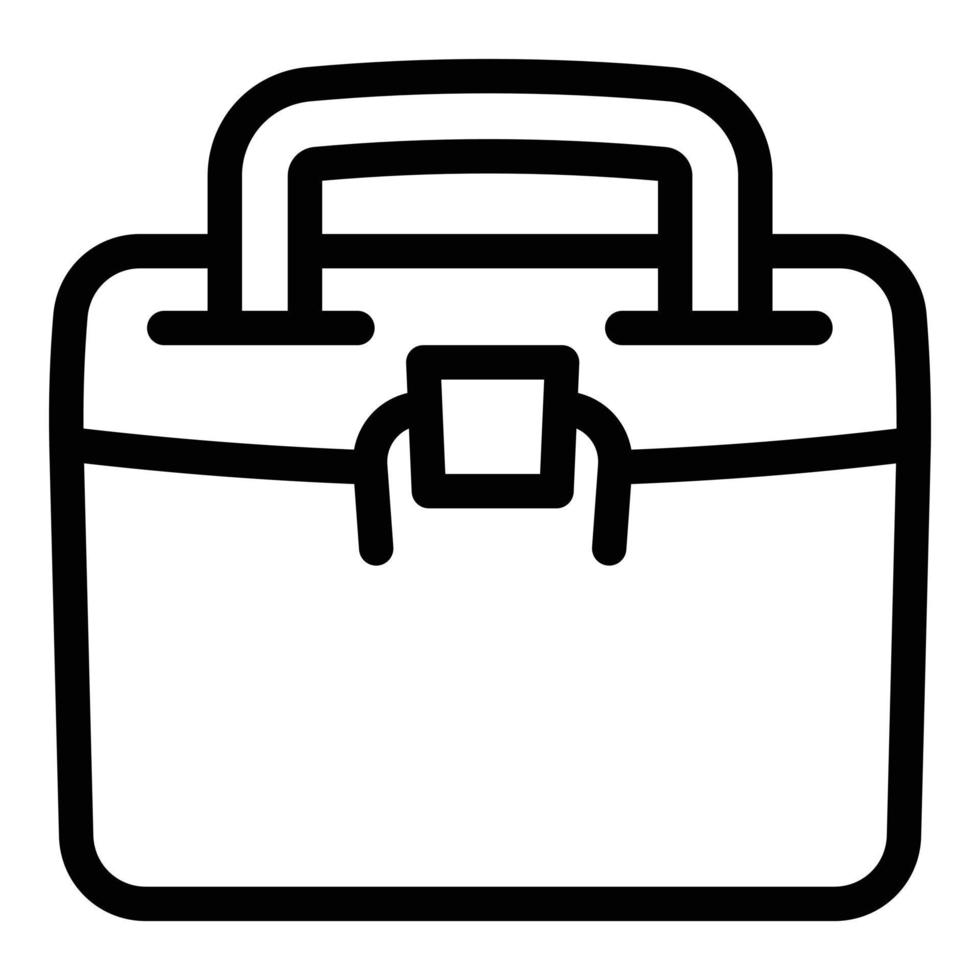 School lunchbox icon, outline style vector