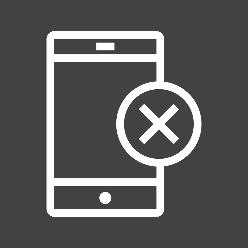 Invalid Device Line Inverted Icon vector
