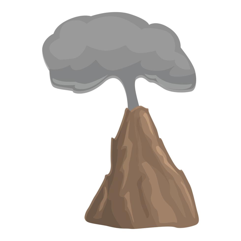 vector de dibujos animados de icono de volcán de isla. erupción volcánica