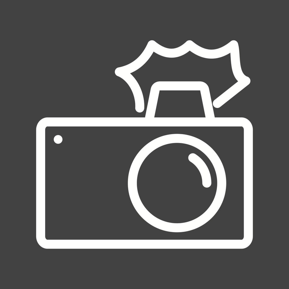 Camera Clicks Line Inverted Icon vector