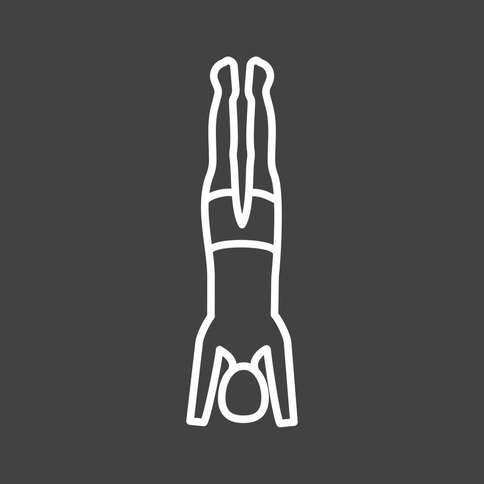 Support Headstand Line Inverted Icon vector