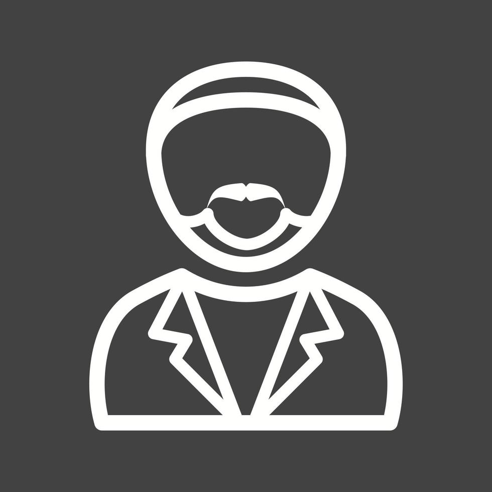 Man in Tuxedo Line Inverted Icon vector