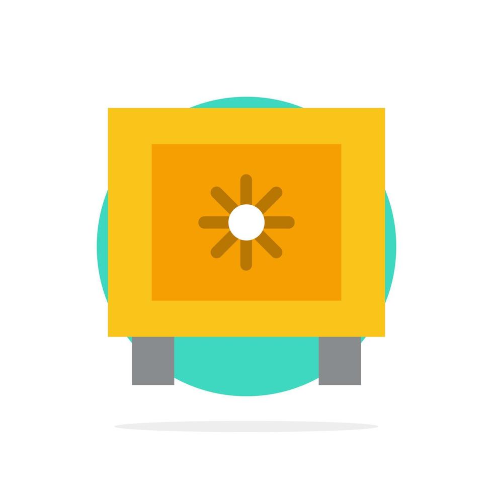 Locker Lock Global Logistic Abstract Circle Background Flat color Icon vector