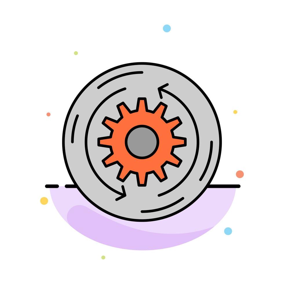 Solution Business Company Finance Structure Abstract Flat Color Icon Template vector