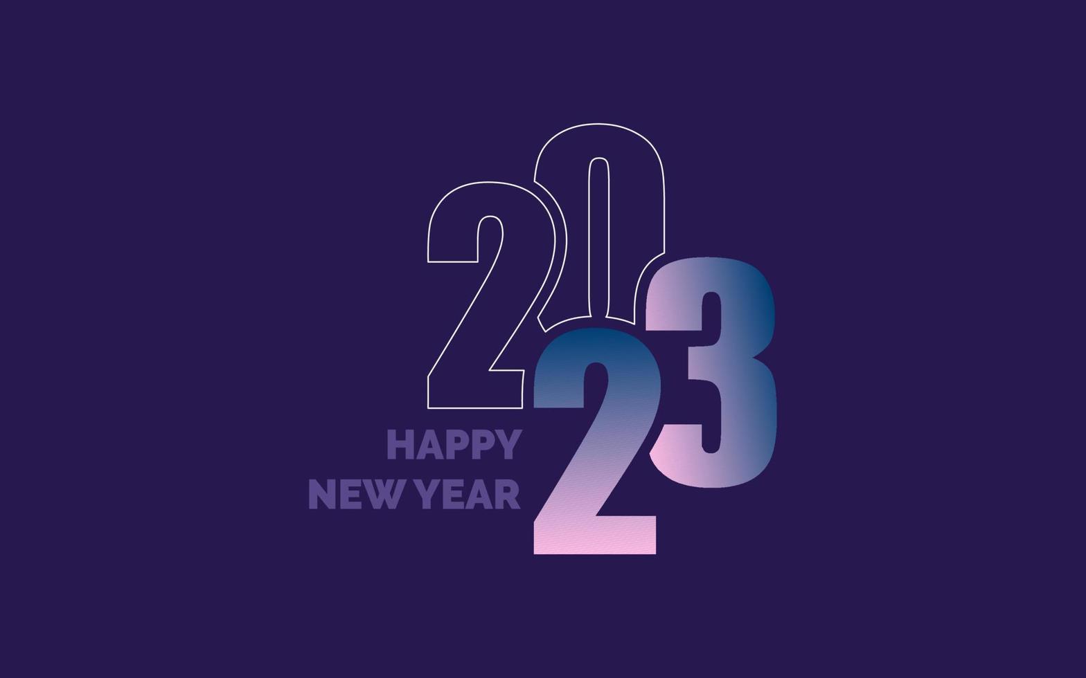 New 2023 Year typography design. 2023 numbers logotype illustration vector