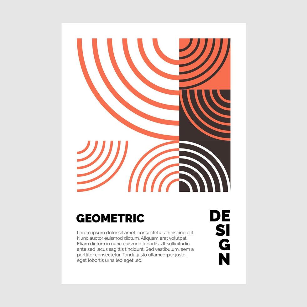 Flat mosaic brochure template Vector