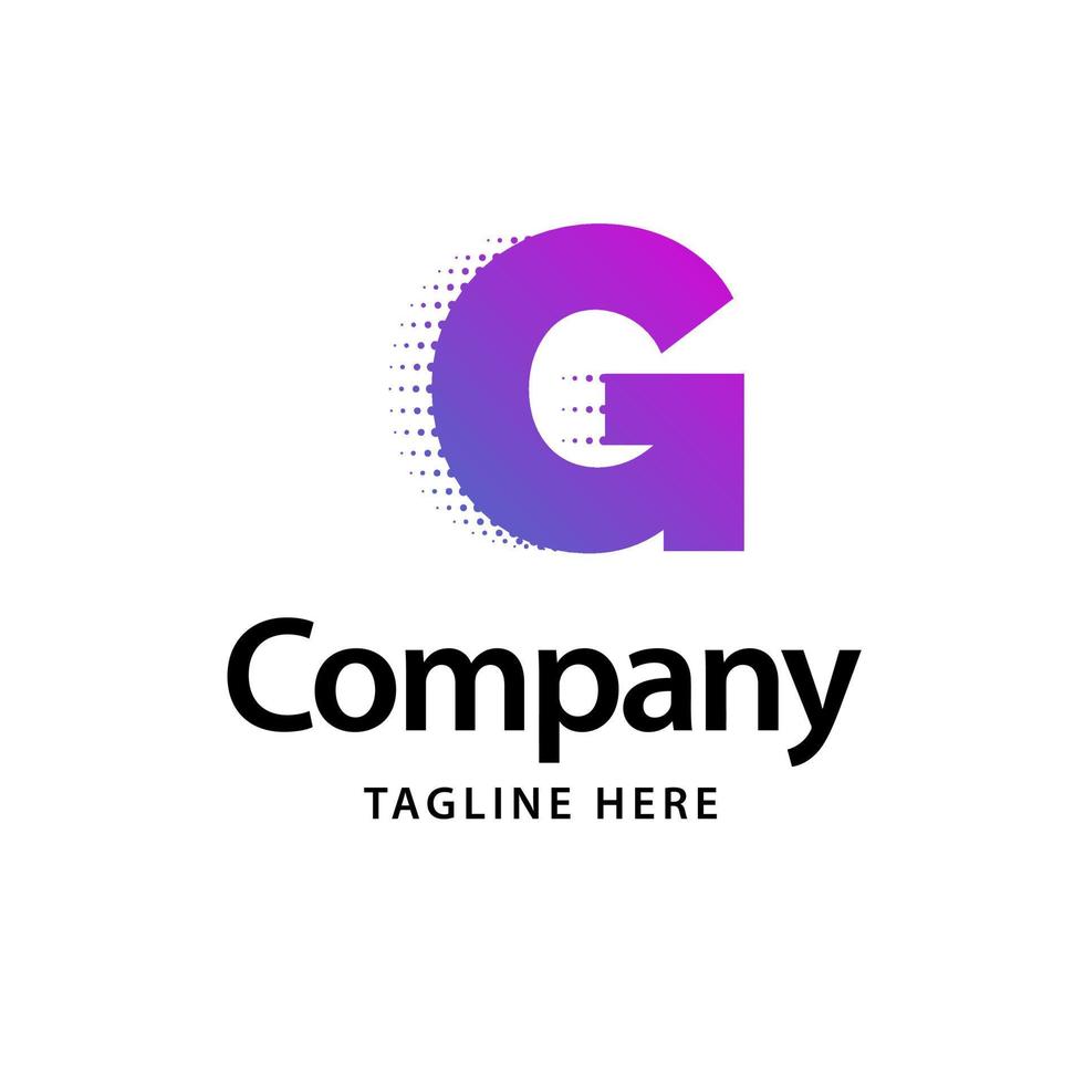 G Purple Logo. Business Brand identity design vector