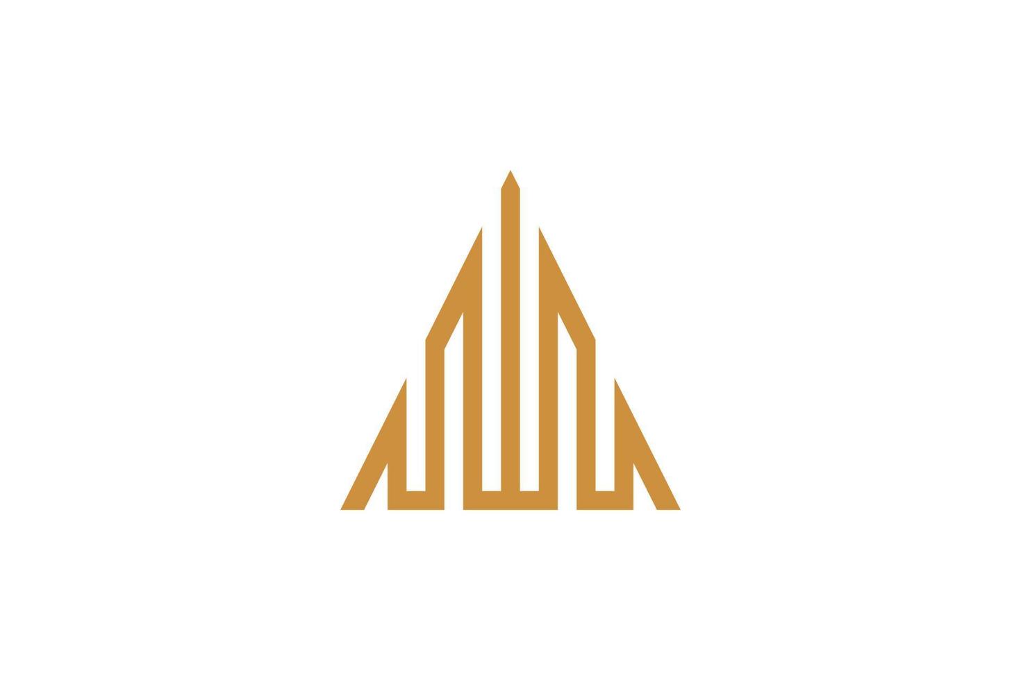 Initial A Letter Monoline Logo vector