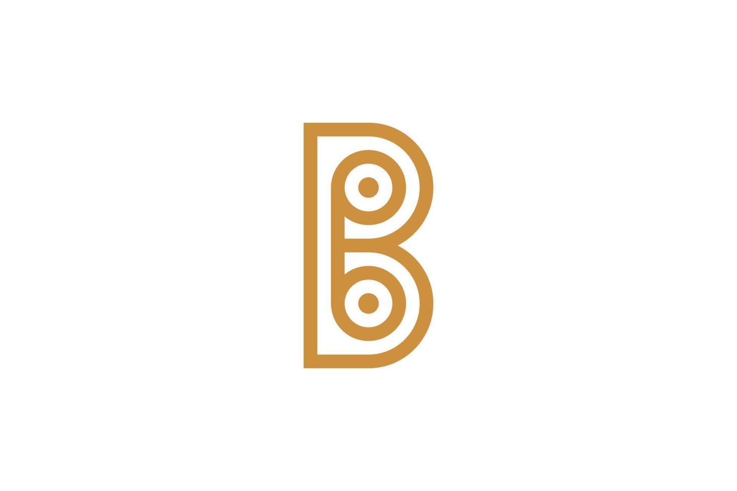 Unique Monoline B Logo vector