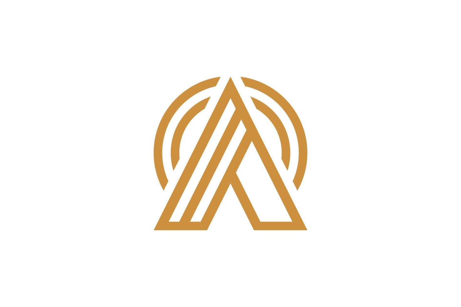 A Letter Creative Monoline Logo vector