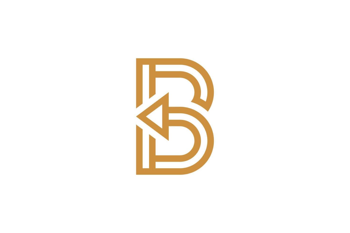 Unique Monoline B Logo vector
