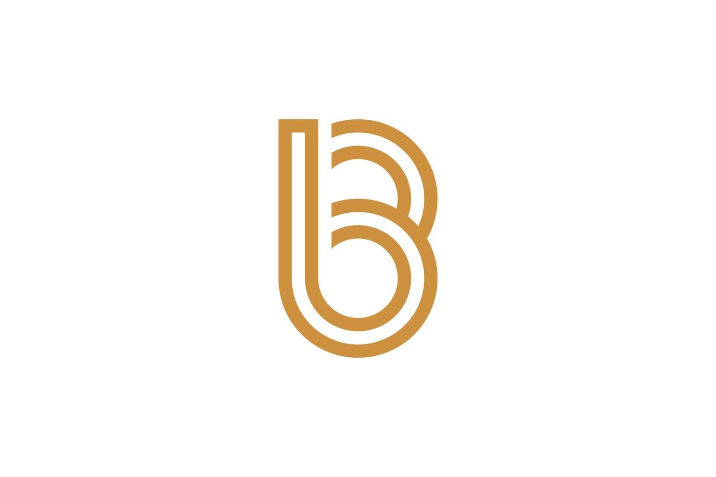 Unique Monoline B Logo vector