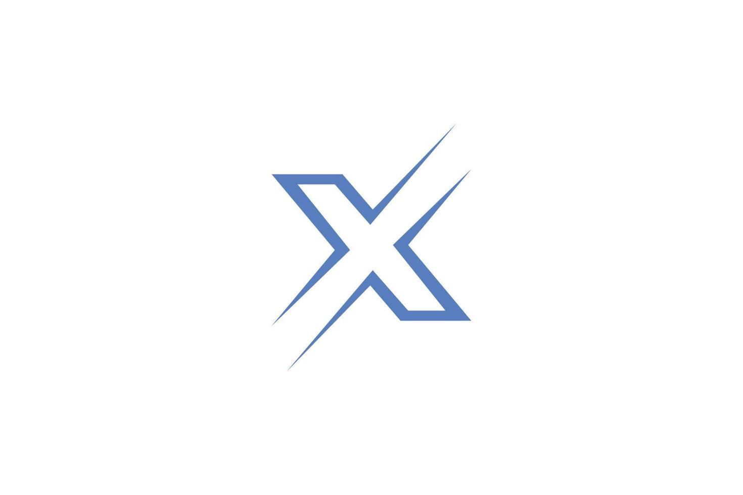 Flat Design Letter X Logo Template vector