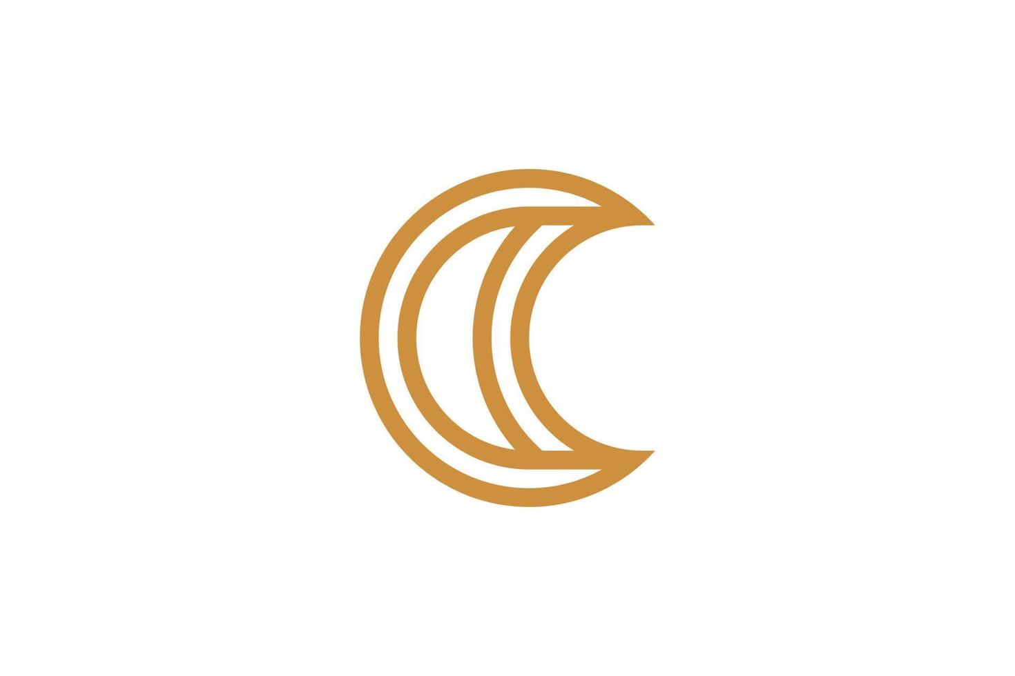 Simple Monoline Letter C vector
