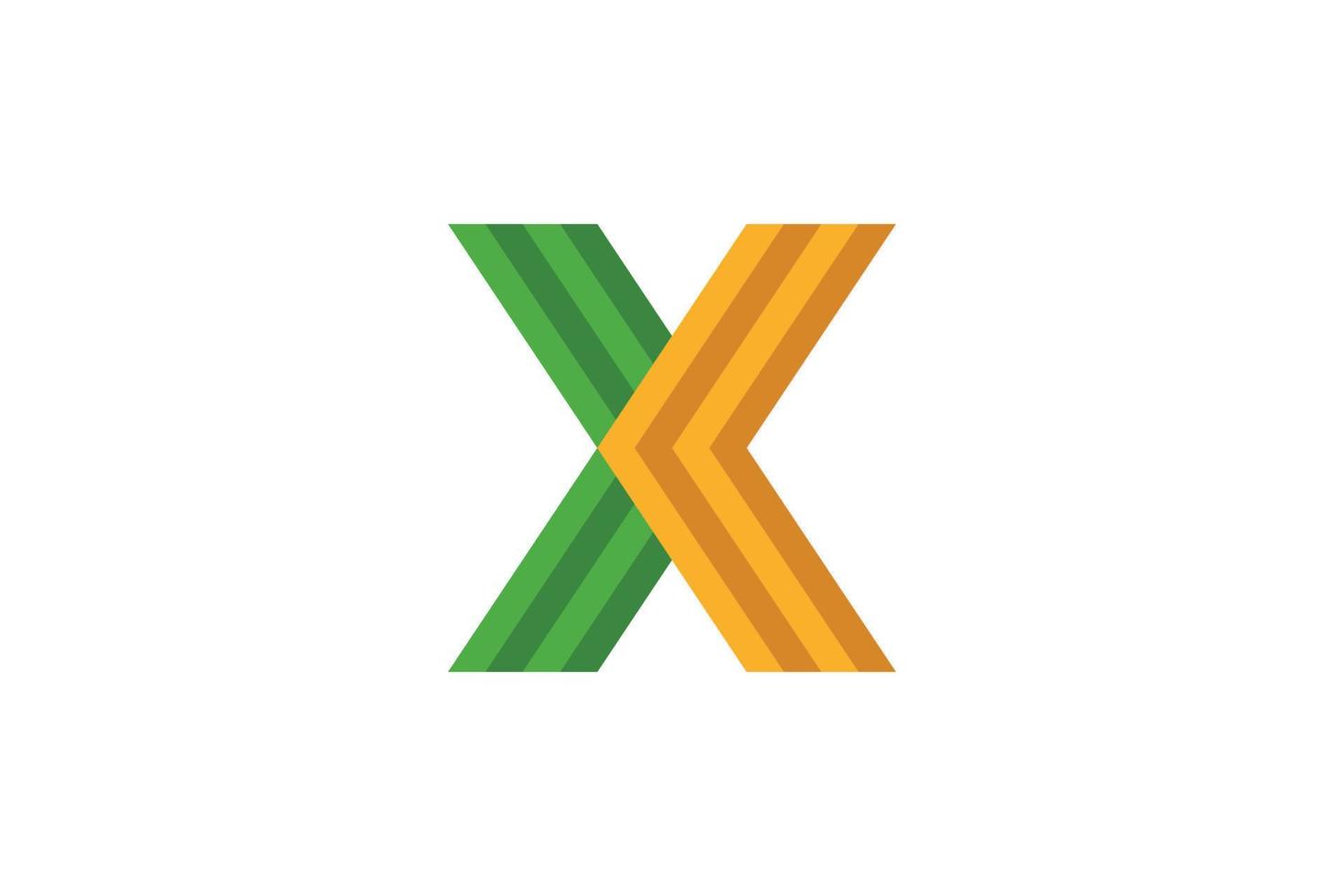 plantilla de logotipo de letra x de diseño plano vector