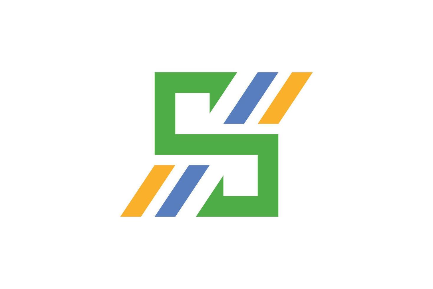 logotipo de s plana vector