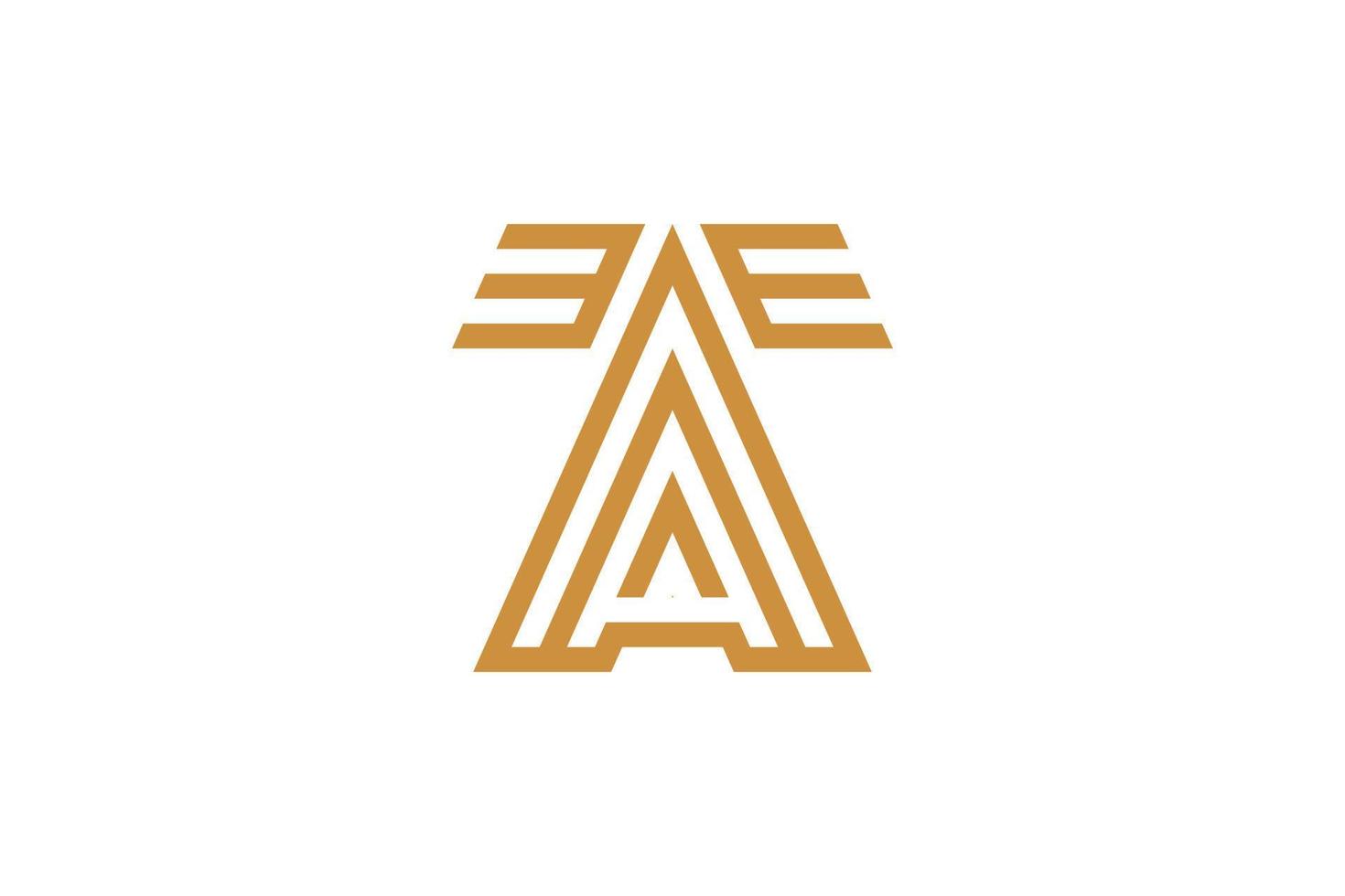 un logotipo monoline creativo de letras vector