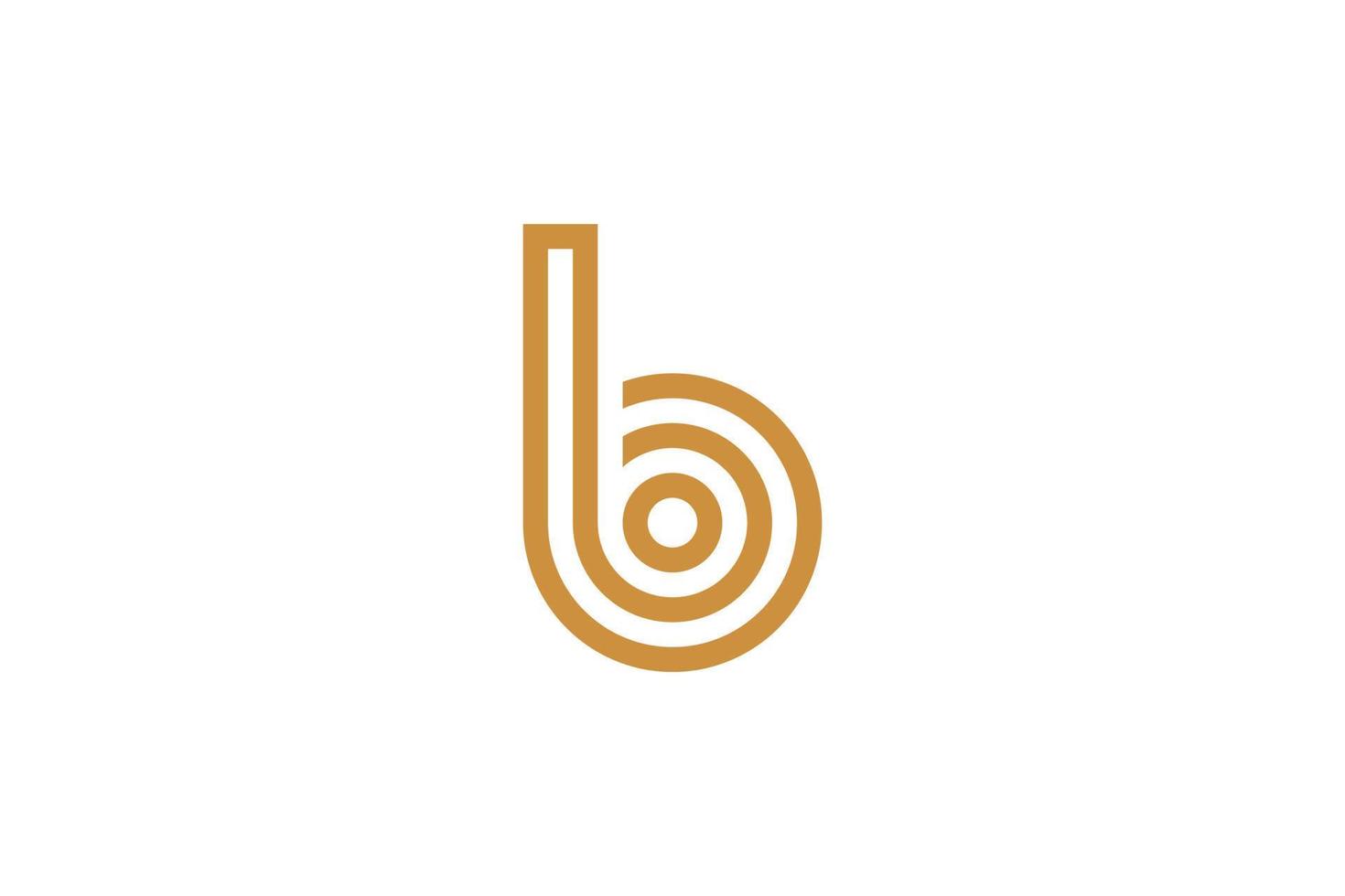 Unique Monoline B Logo vector