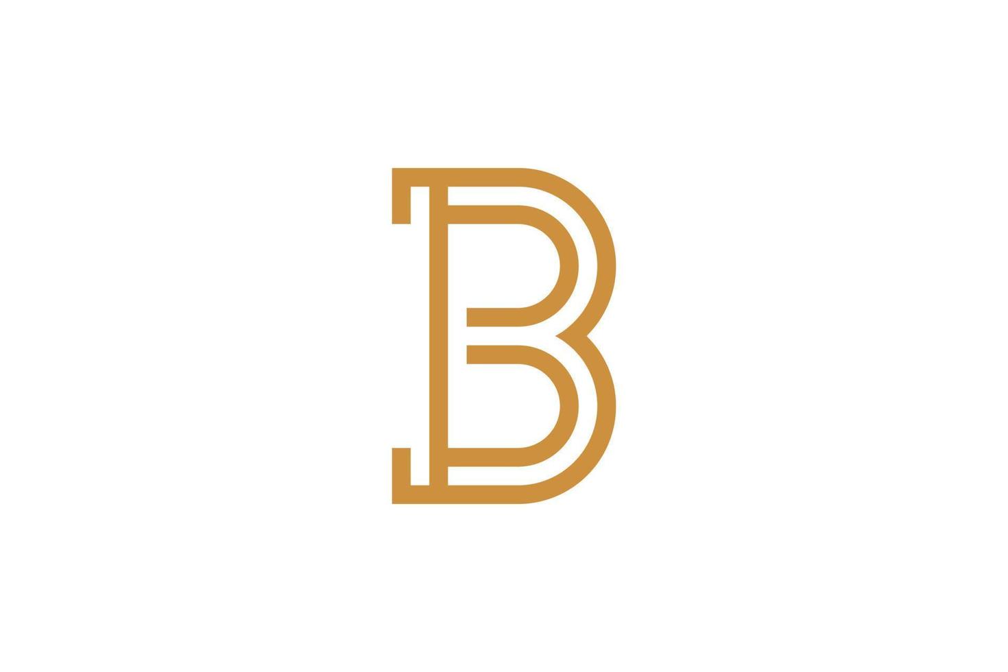 Unique Monoline B Logo vector