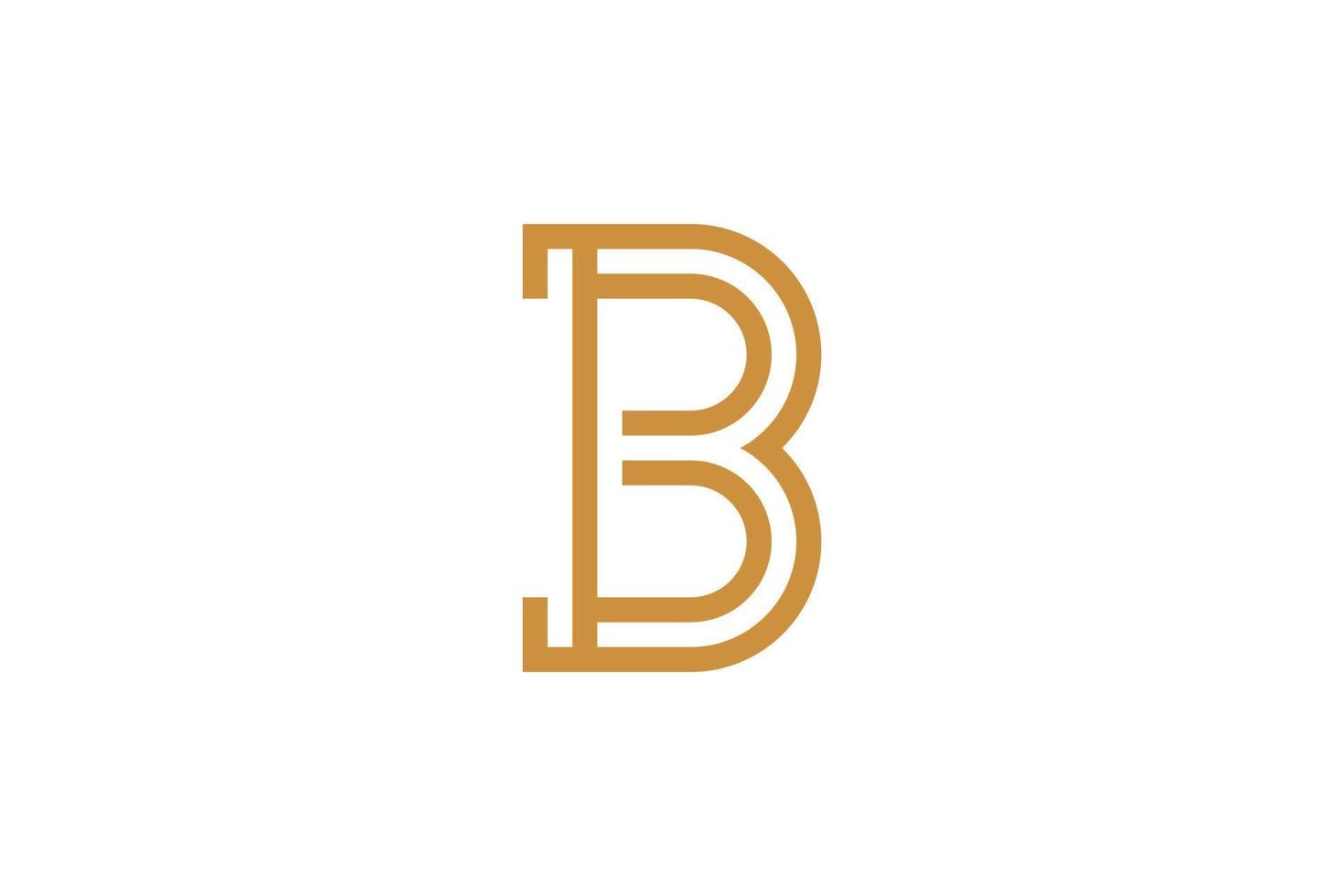 Unique Monoline B Logo vector