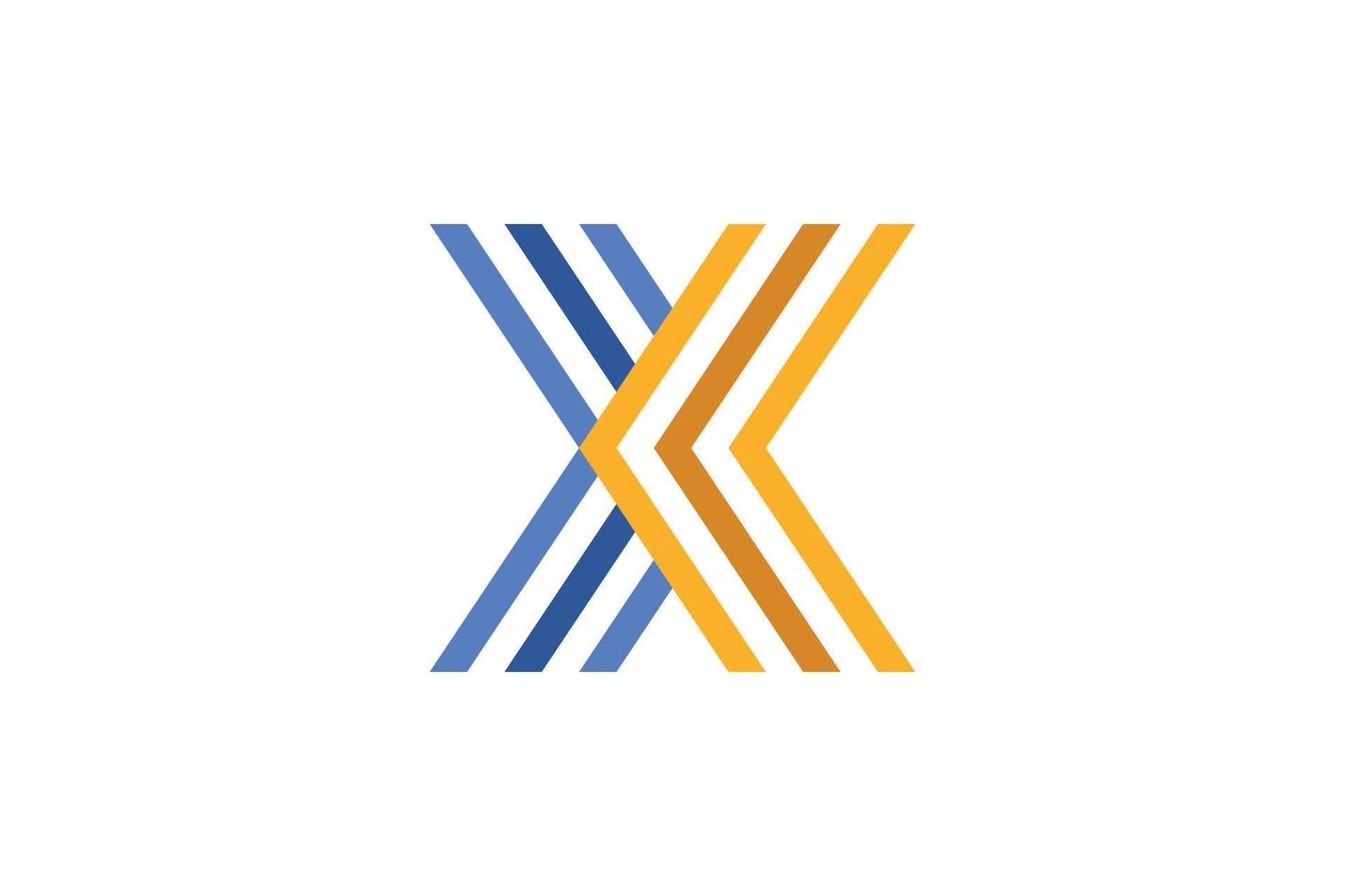 Flat Design Letter X Logo Template vector